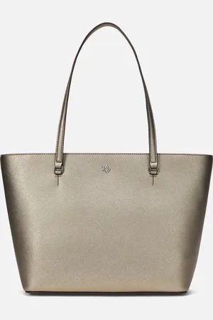 Ralph Lauren Karly Leather Medium Shopper Tote Bag