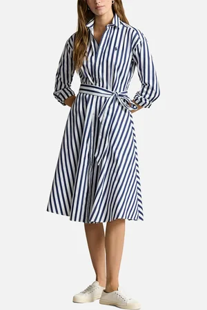 Ralph Lauren Vicki Cotton-Poplin Day Dress - UK 12
