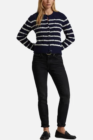 Ralph Lauren Striped Cable-Knit Cardigan - XS