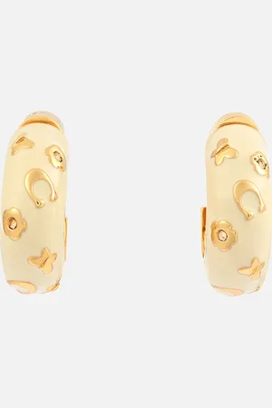 Coach Plated Chubby -Plated Huggie Earrings