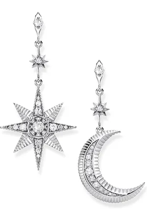 Thomas Sabo Earrings royalty star and moon white