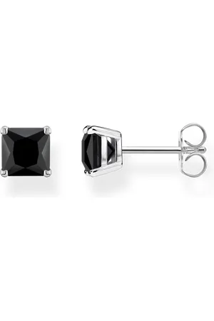 Thomas Sabo Ear studs with black stone silver black