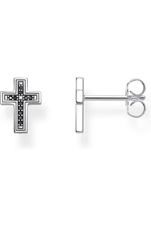 Thomas Sabo Ear studs cross black black