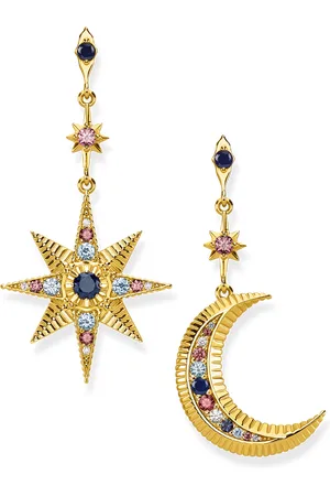 Thomas Sabo Earrings royalty star and moon multicoloured