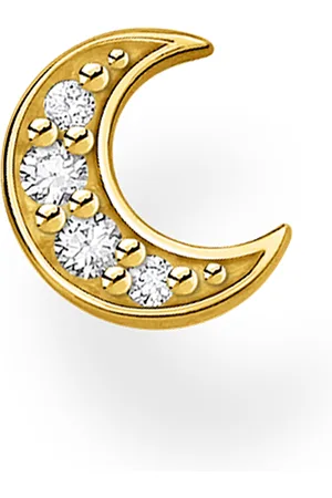 Thomas Sabo Single ear stud moon pavé gold white