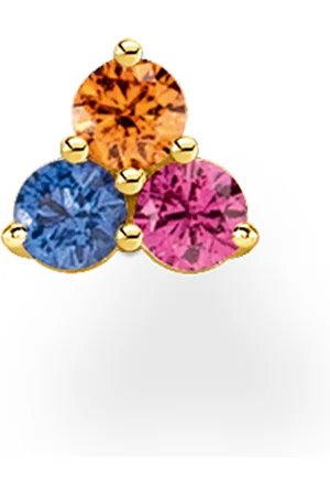 Thomas Sabo Single ear stud colourful stones, gold multicoloured