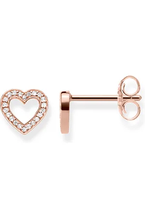 Thomas Sabo Ear studs hearts large white