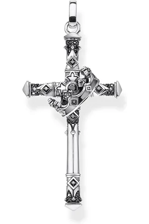 Thomas Sabo Pendant cross and crown black