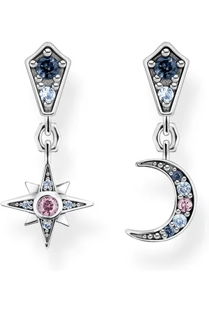 Thomas Sabo Earrings Royalty star & Moon silver multicoloured