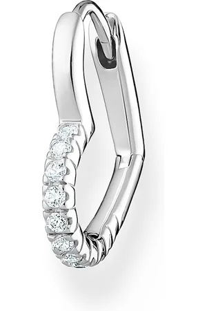 Thomas Sabo Single hoop earring heart with white stones silver white