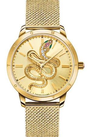 Thomas Sabo Women’s watch snake in 3D optics gold yellow gold coloured