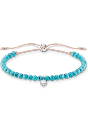 Thomas Sabo Bracelet turquoise pearls with white stone turquoise