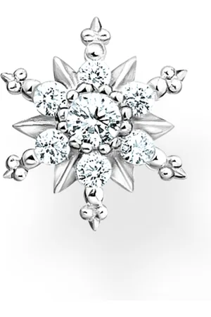 Thomas Sabo Single ear stud snowflake with white stones silver white