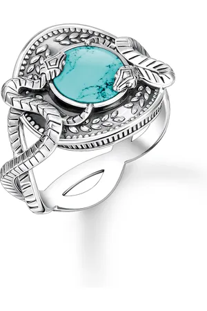 Thomas Sabo Ring snake with simulated turquoise silver turquoise