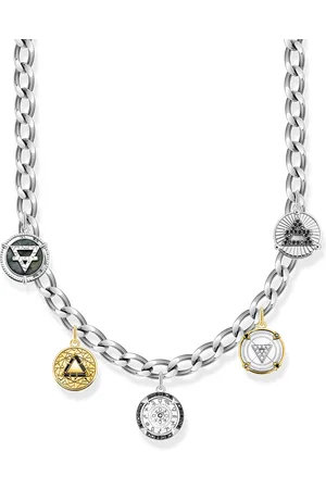 Thomas Sabo Necklace with discs Elements of Nature silver multicoloured