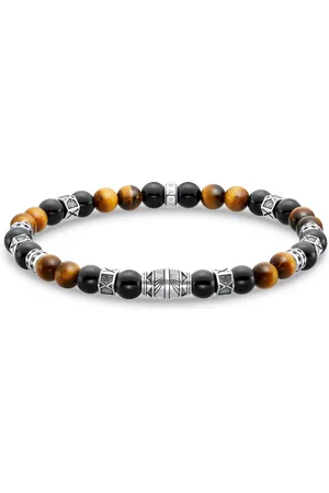 Thomas Sabo Bracelet with black onyx beads and tiger