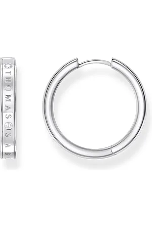 Thomas Sabo Hoop earrings with white stones silver white