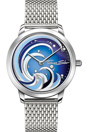 Thomas Sabo Women’s watch Ocean Vibes with white stones two-tone blue
