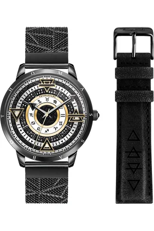 Thomas Sabo Men’s watch Elements of Nature with black stones two-tone black
