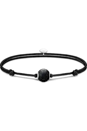 Thomas Sabo Bracelet Karma Secret with black obsidian Bead matt black