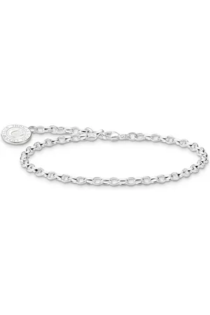 Thomas Sabo Member Charm bracelet with white Coin silver silver-coloured
