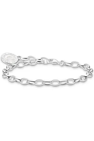 Thomas Sabo Member Charm bracelet with white Coin silver silver-coloured