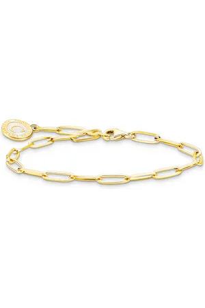 Thomas Sabo Member Charm bracelet with white Coin gold plated yellow gold coloured