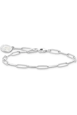 Thomas Sabo Member Charm bracelet with white Coin silver silver-coloured