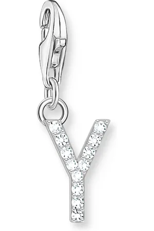 Thomas Sabo Charm pendant letter Y with white stones silver white