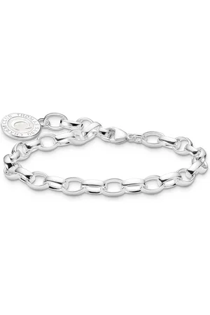 Thomas Sabo Member Charm bracelet with white Coin silver silver-coloured