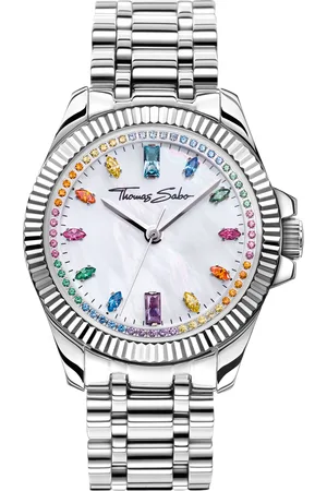 Thomas Sabo Watch for women Divine Rainbow with coloured stones silver-coloured silver-coloured