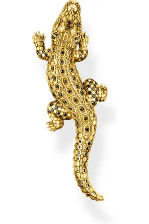 Thomas Sabo Yellow-gold plated pendant in 3D crocodile design multicoloured