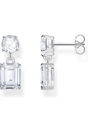 Thomas Sabo Silver earrings with white zirconia in different cuts white