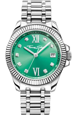 Thomas Sabo Ladies watch Divine Green with dial in green silver-coloured green