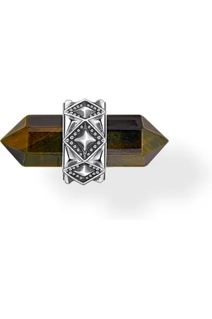 Thomas Sabo Silver single ear stud with gold blue tiger