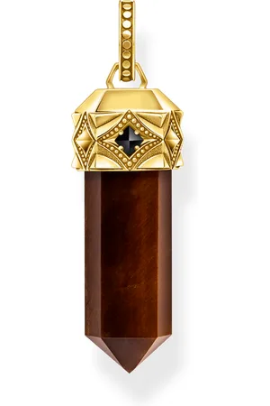 Thomas Sabo Gold-plated pendant with hexagon-cut red tiger