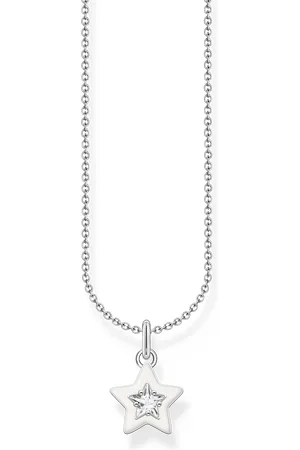 Thomas Sabo Silver necklace with star pendant and white zirconia white