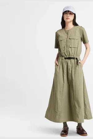 Dungaree Dress for Women in Green