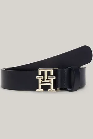 Tommy Hilfiger TH Emblem Plaque Leather Belt