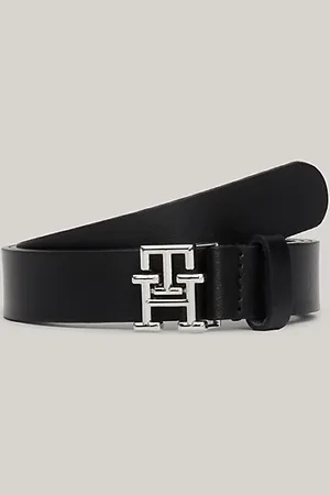 Tommy Hilfiger TH Emblem Plaque Leather Belt