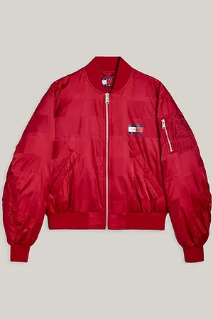 Julius longline bomber coat - Red