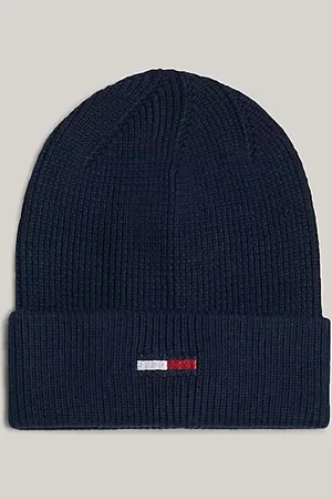 Tommy Hilfiger Elongated Flag Rib-Knit Beanie