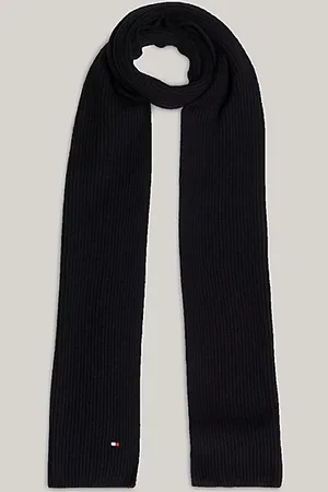 Tommy Hilfiger Hilfiger Flag Embroidery Scarf with Cashmere