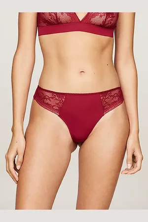 Tommy Hilfiger Lace Trim Logo Waistband Thong