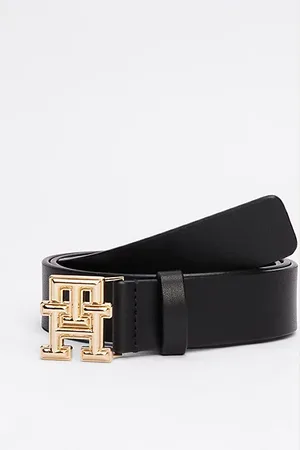 Tommy Hilfiger TH Monogram Buckle Leather Belt