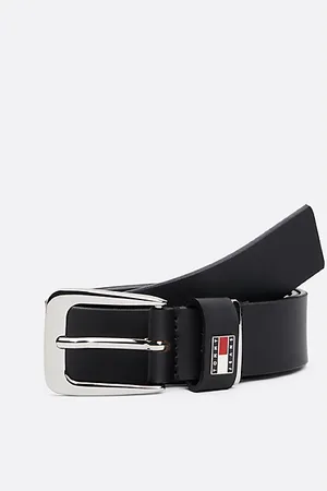 Tommy Hilfiger Plaque Keeper Leather Belt