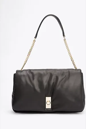 Tommy Hilfiger Turn Lock Soft Leather Shoulder Bag