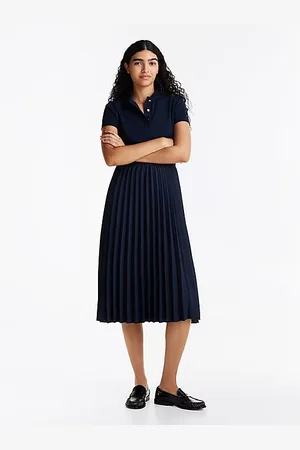 Tommy Hilfiger Gold-Tone Button Slim Midi Polo Dress