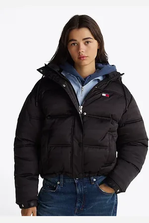 Tommy Hilfiger Logo Print Hooded Puffer Jacket