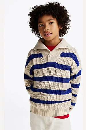 Tommy Hilfiger Stripe Wide Collar Jumper